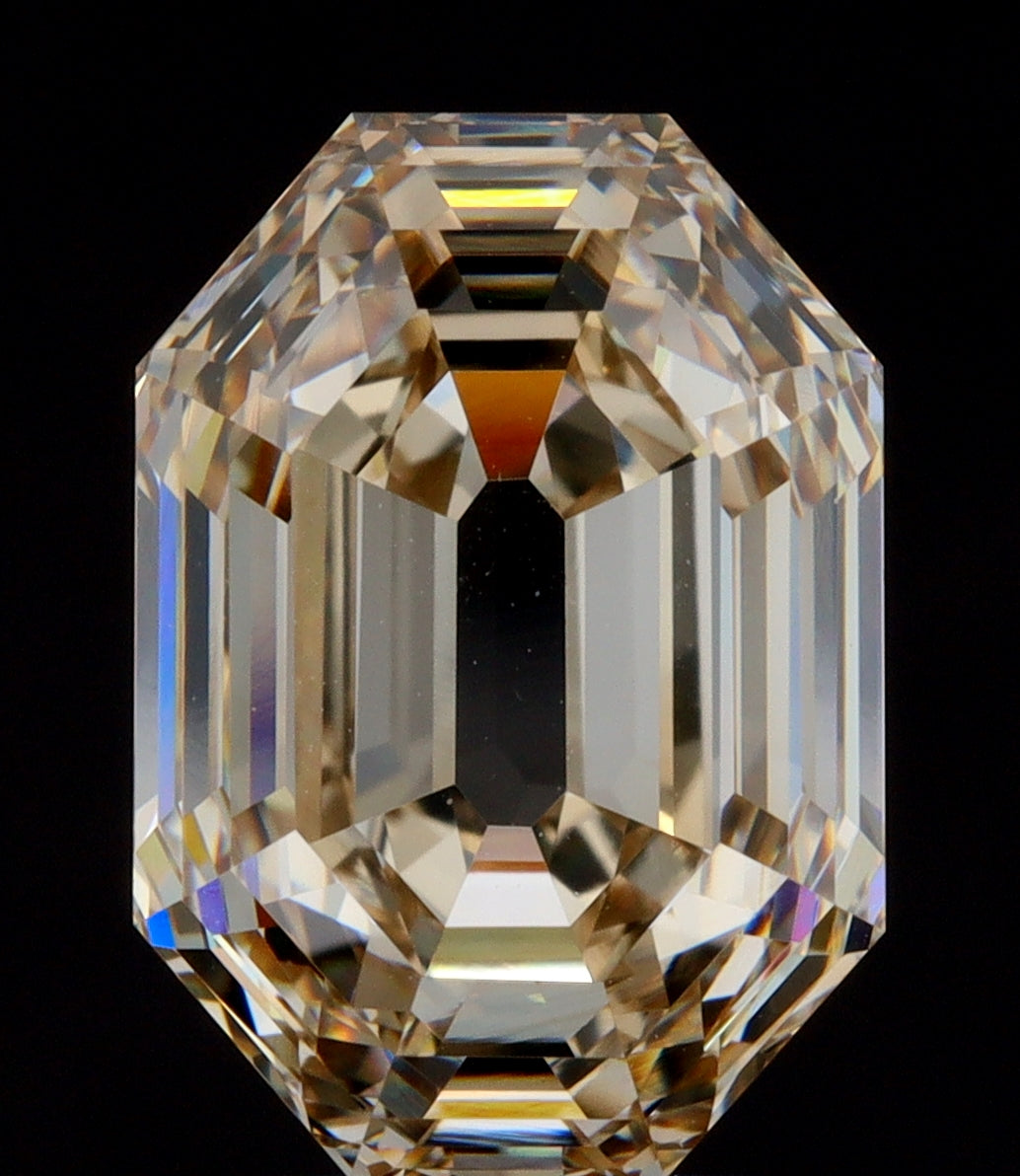 5.03ct | Champagne VVS Octagonal Shape Step Cut Diamond - Modern Rustic Diamond