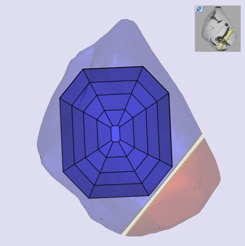0.83ct | M/VVS2 Octagonal Shape Step Cut Diamond (GIA) - Modern Rustic Diamond