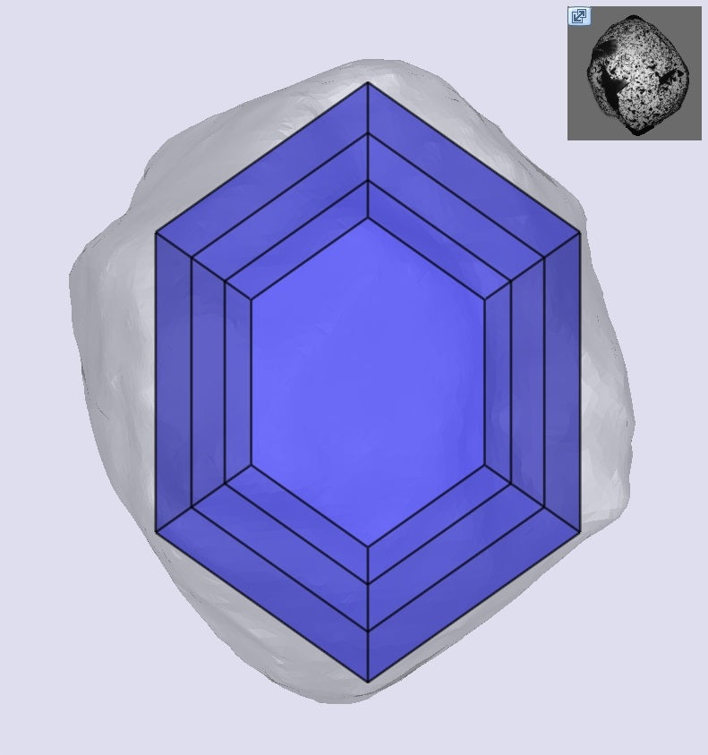 1.30ct | M/VS1 Hexagon Shape Step Cut Diamond (GIA) - Modern Rustic Diamond