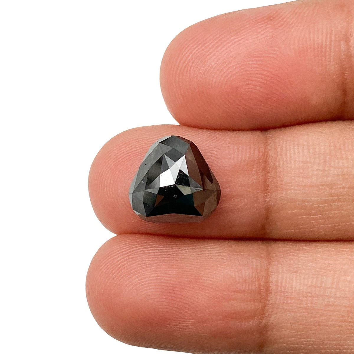 5.10ct | Black/ Triangular Shape Rose Cut Diamond-Modern Rustic Diamond