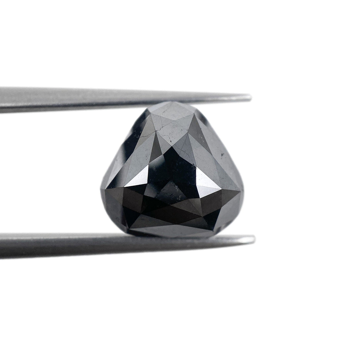 5.10ct | Black/ Triangular Shape Rose Cut Diamond-Modern Rustic Diamond