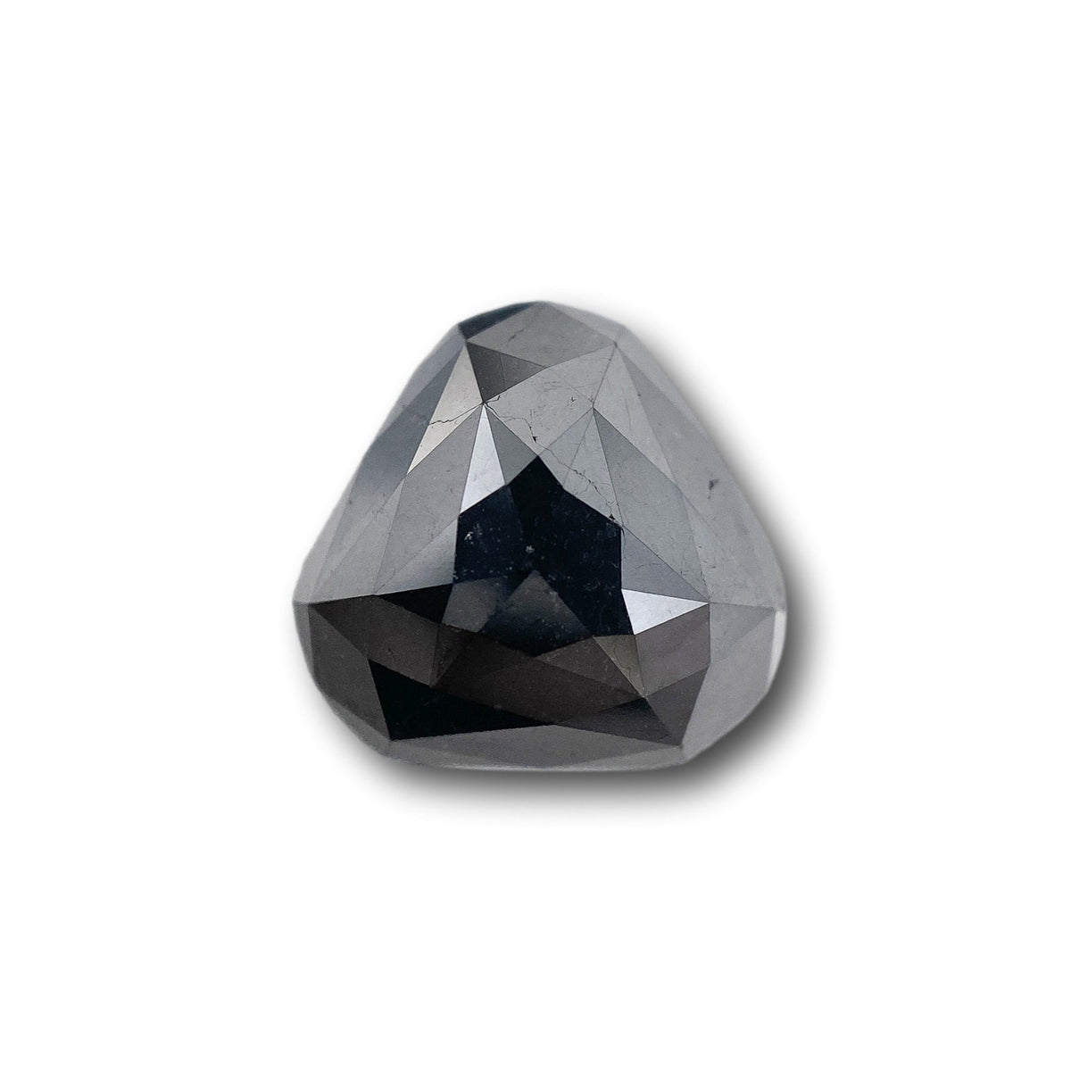 5.10ct | Black/ Triangular Shape Rose Cut Diamond-Modern Rustic Diamond