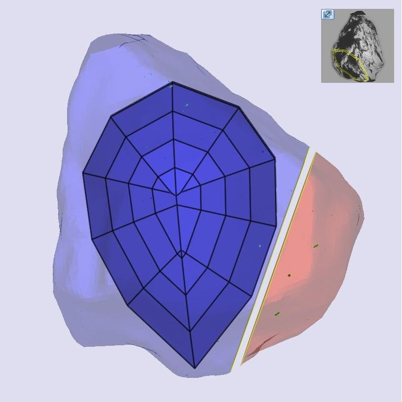 0.71ct | S-T/VS1 Pear Shape Step Cut Diamond (GIA) - Modern Rustic Diamond