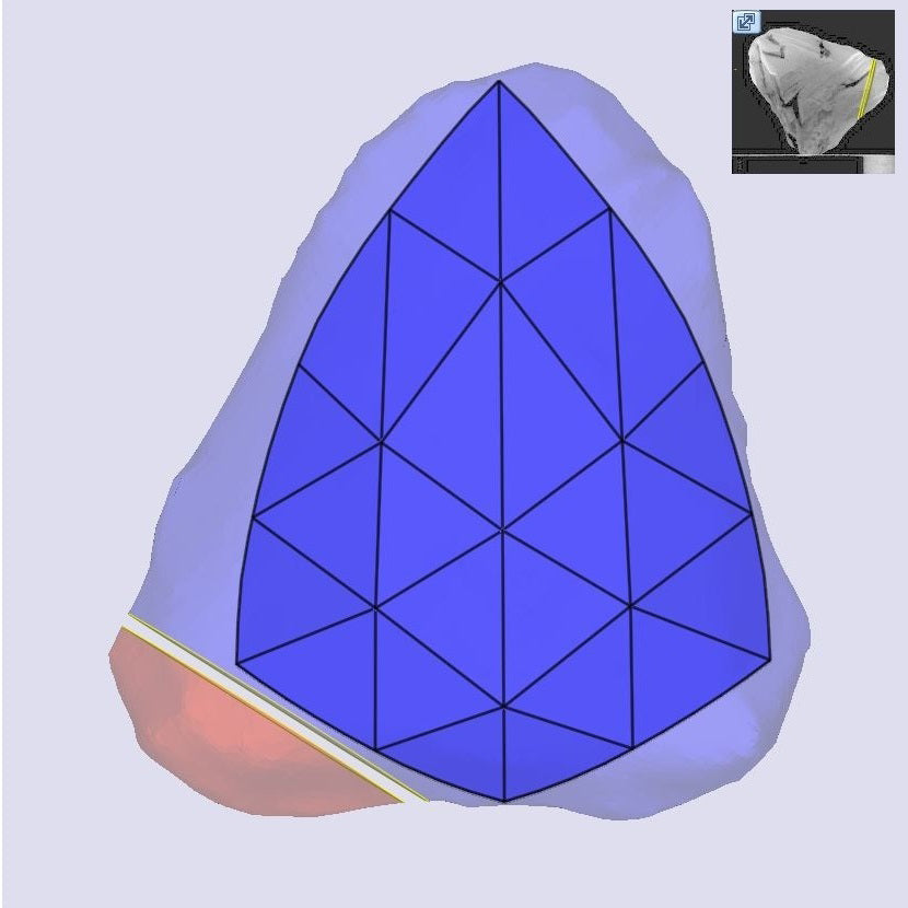 0.75ct | F-G/VS Kite Shape Rose Cut Diamond - Modern Rustic Diamond