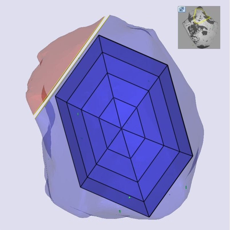 0.80ct | Champagne VVS1 Hexagon Shape Step Cut Diamond (GIA) - Modern Rustic Diamond