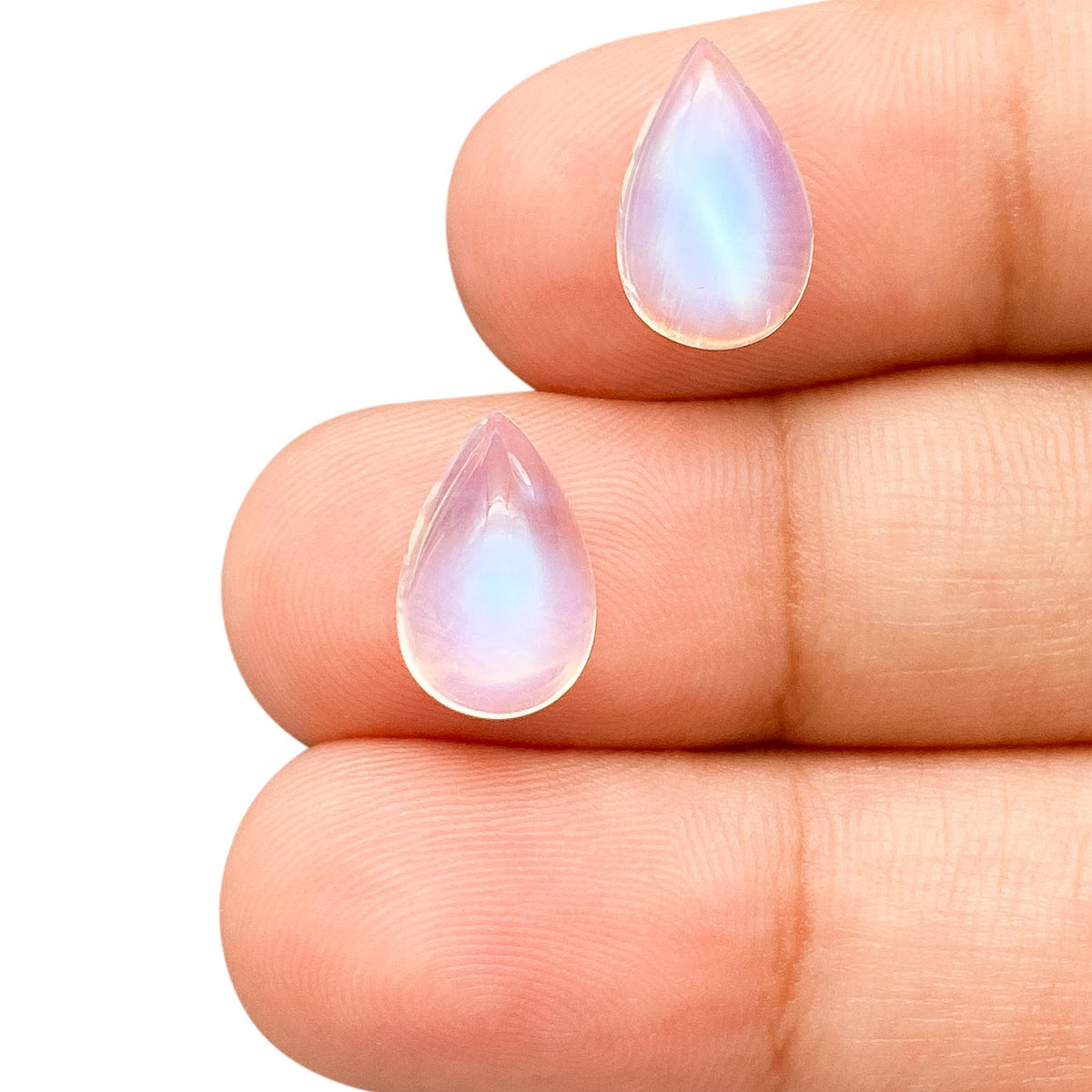 5.27cttw | Blue Pear Shape  Diamond Matched Pair - Modern Rustic Diamond