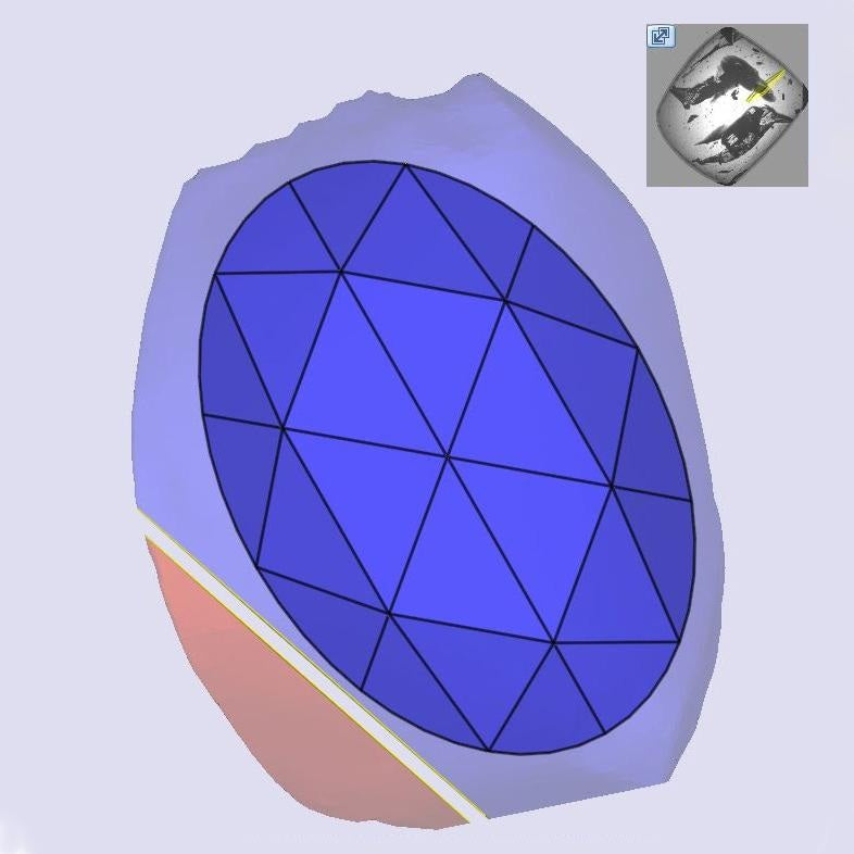 0.51ct | H/SI1 Oval Shape Rose Cut Diamond (GIA) - Modern Rustic Diamond