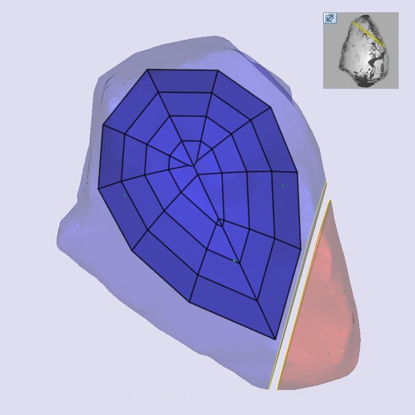 1.59ct | S-T/VS1 Pear Shape Lattice Cut Diamond (GIA) - Modern Rustic Diamond