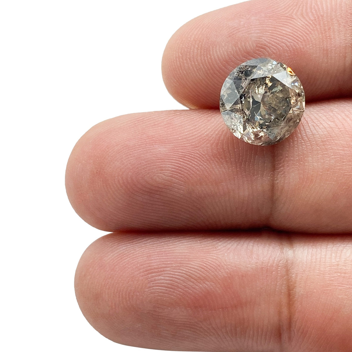 5.44ct | Rustic Round Shape Brilliant Cut Diamond - Modern Rustic Diamond