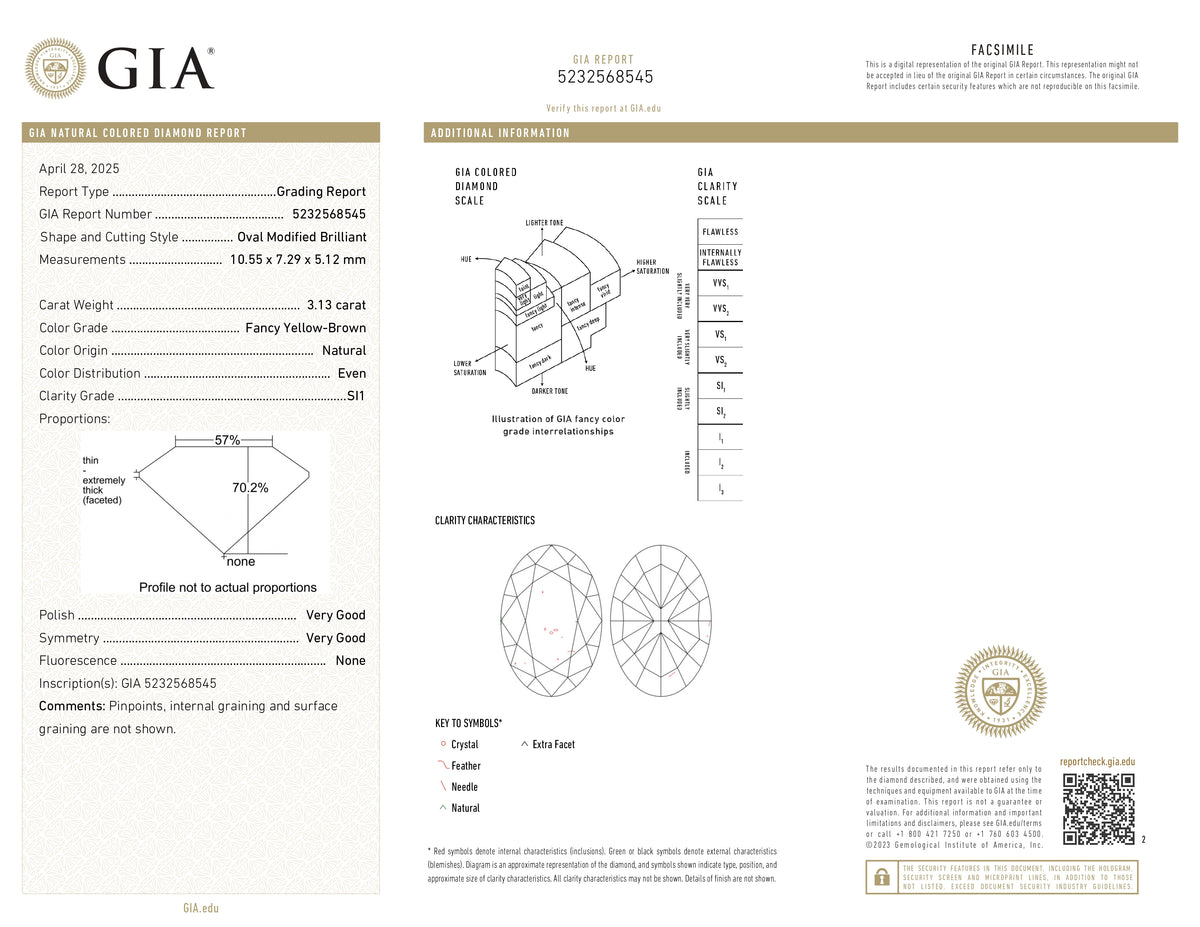 3.13ct | Champagne SI1 Oval Shape Brilliant Cut Diamond (GIA) - Modern Rustic Diamond