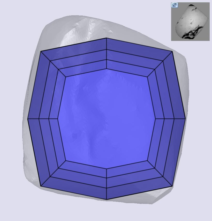 1.00ct | U-V/VS2 Octagonal Shape Step Cut Diamond (GIA) - Modern Rustic Diamond