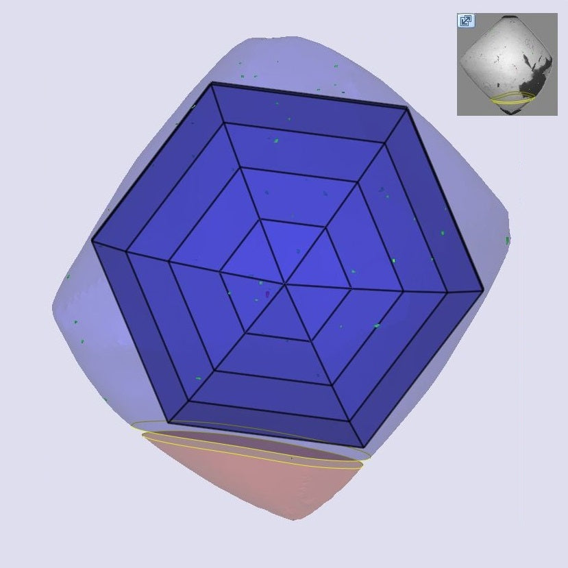 2.03ct | N/SI2 Hexagon Shape Step Cut Diamond (GIA) - Modern Rustic Diamond