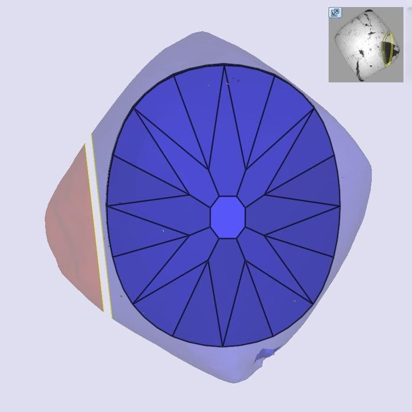 1.51ct | K/VS2 Oval Shape Old Mine Cut Diamond (GIA) - Modern Rustic Diamond