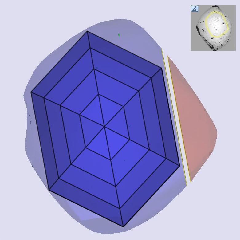 1.03ct | S-T/SI1 Hexagon Shape Step Cut Diamond (GIA) - Modern Rustic Diamond