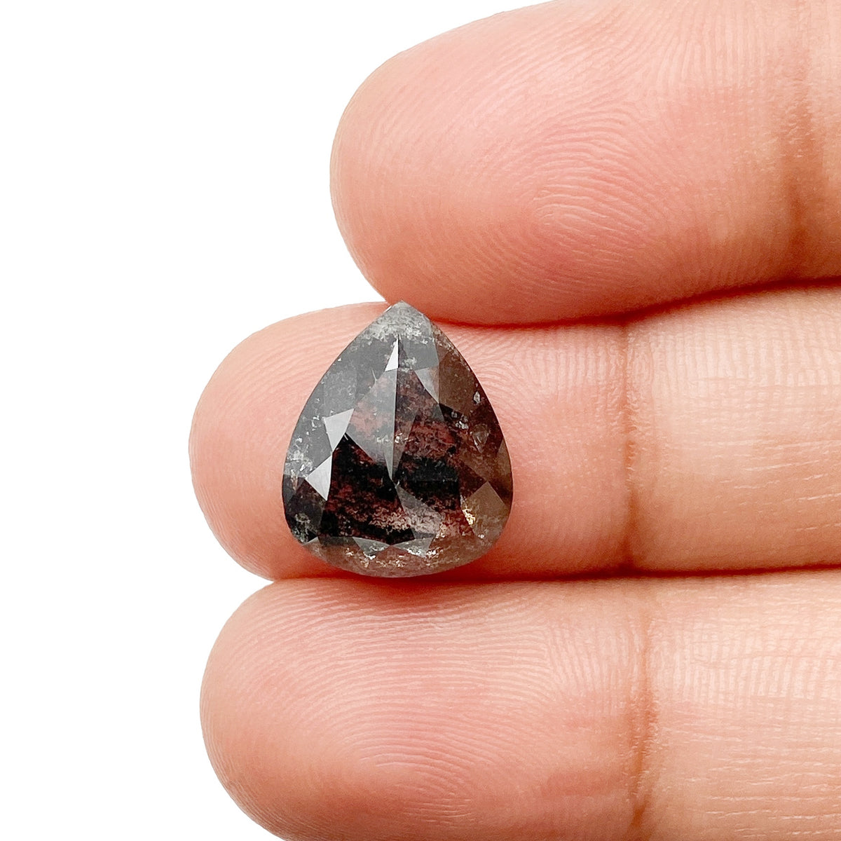 5.65ct | Rustic Pear Shape Rose Cut Diamond - Modern Rustic Diamond