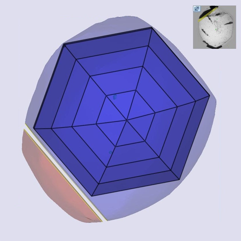 1.54ct | Q-R/VVS1 Hexagon Shape Step Cut Diamond (GIA) - Modern Rustic Diamond