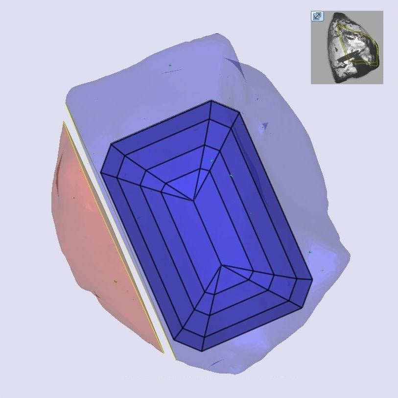 1.53ct | Champagne VVS2 Emerald Shape Step Cut Diamond (GIA) - Modern Rustic Diamond
