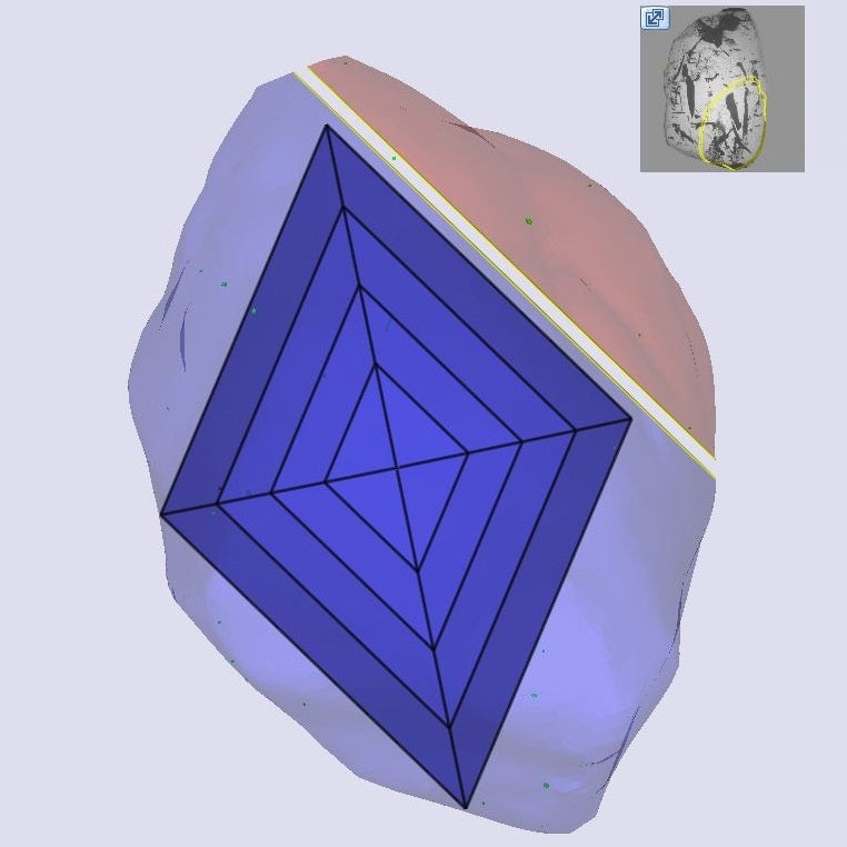 1.59ct | Champagne VS1 Lozenge Shape Step Cut Diamond (GIA) - Modern Rustic Diamond