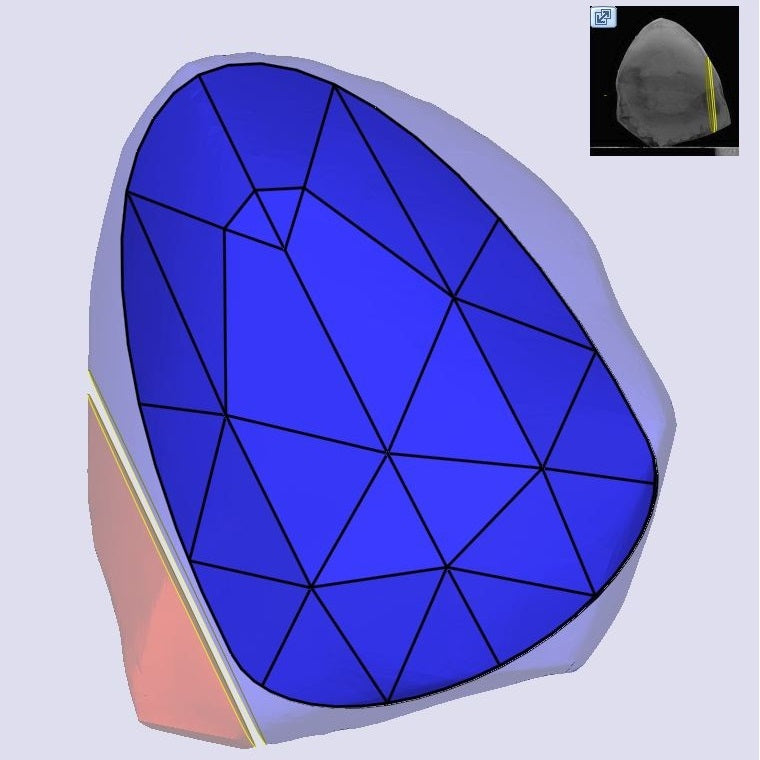 1.02ct | K/VS2 Pear Shape Rose Cut Diamond (GIA) - Modern Rustic Diamond