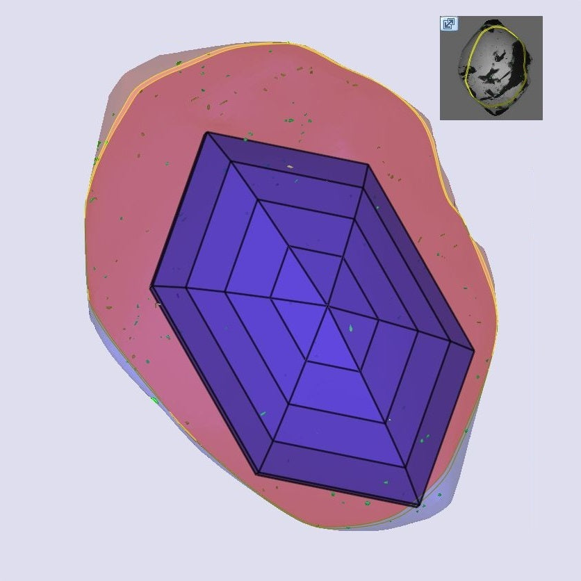 1.00ct | U-V/SI2 Hexagon Shape Step Cut Diamond (GIA) - Modern Rustic Diamond