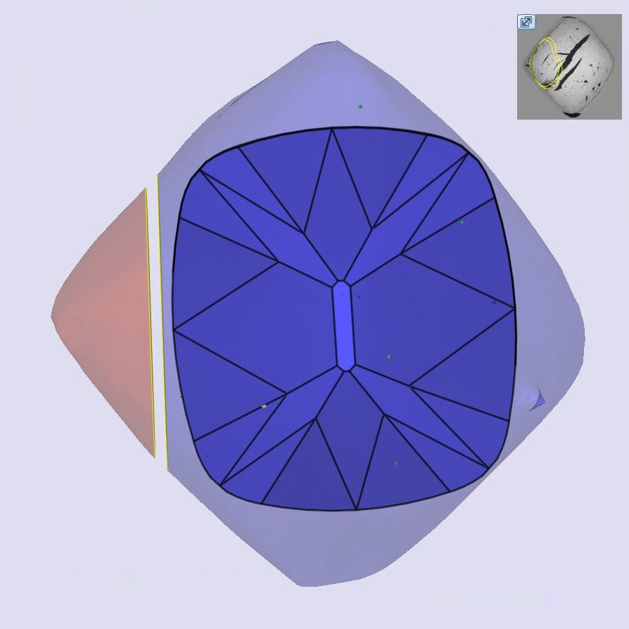 1.06ct | S-T/VS1 Cushion Shape Old Mine Cut Diamond (GIA) - Modern Rustic Diamond