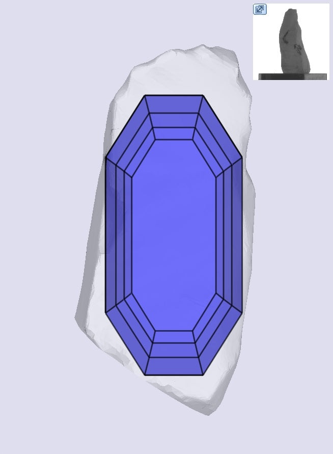 0.48ct | D/VVS Octagonal Shape Step Cut Diamond - Modern Rustic Diamond