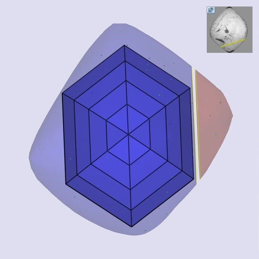 3.03ct | Champagne VS2 Hexagon Shape Step Cut Diamond (GIA) - Modern Rustic Diamond