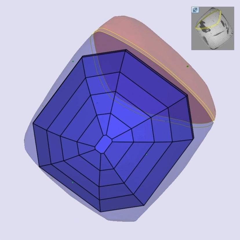 1.41ct | Cognac VS1 Asscher Shape Step Cut Diamond (GIA) - Modern Rustic Diamond