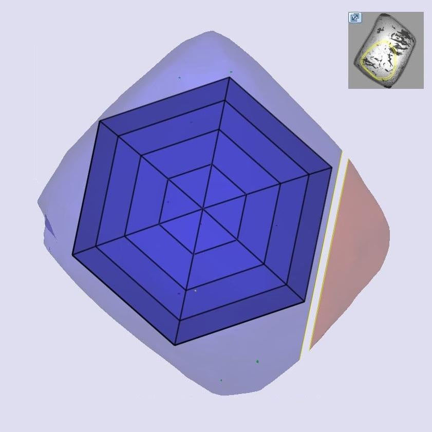 3.26ct | Champagne SI1 Hexagon Shape Step Cut Diamond (GIA) - Modern Rustic Diamond
