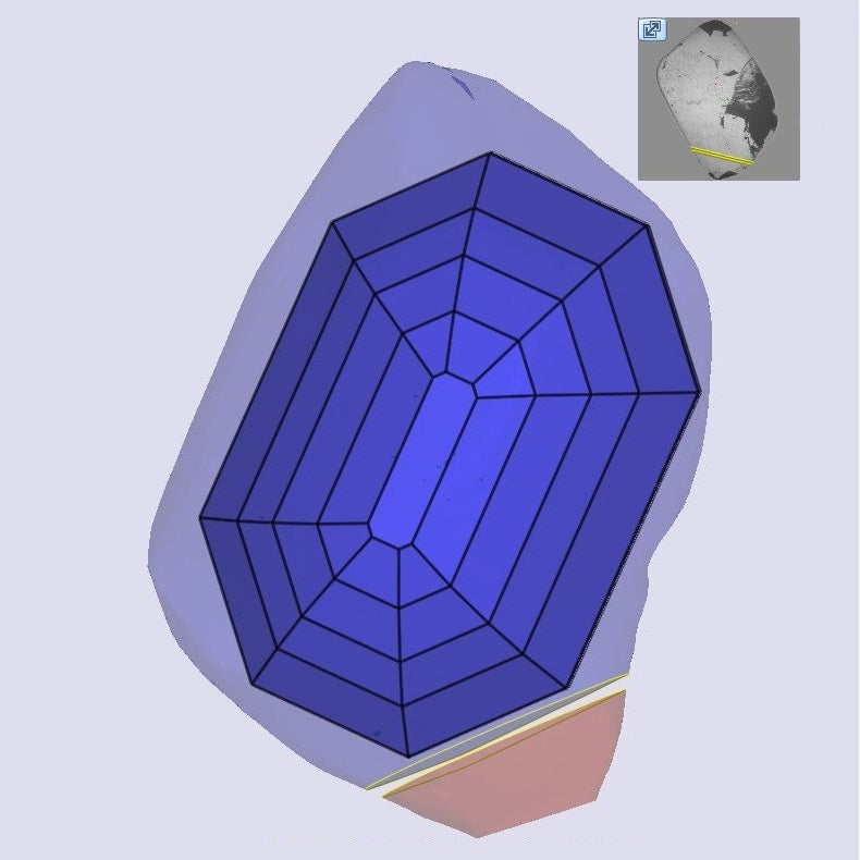1.52ct | S-T/SI1 Octagonal Shape Step Cut Diamond (GIA) - Modern Rustic Diamond