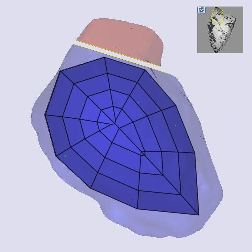 1.29ct | U-V/VVS2 Pear Shape Lattice Cut Diamond (GIA) - Modern Rustic Diamond
