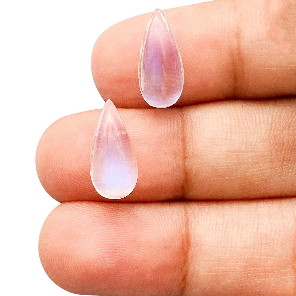6.28cttw | Blue Pear Shape  Diamond Matched Pair - Modern Rustic Diamond