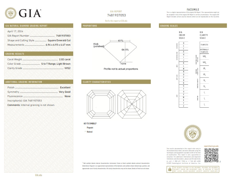 2.02ct | S-T/VVS2 Asscher Shape Step Cut Diamond (GIA) - Modern Rustic Diamond