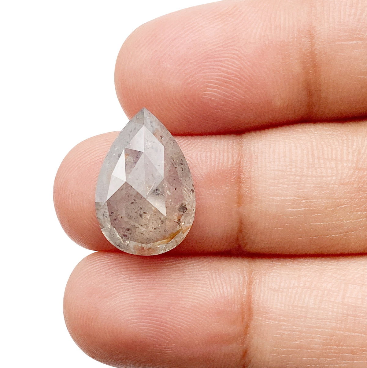 6.46ct | Rustic  Pear Shape Brilliant Cut Diamond - Modern Rustic Diamond