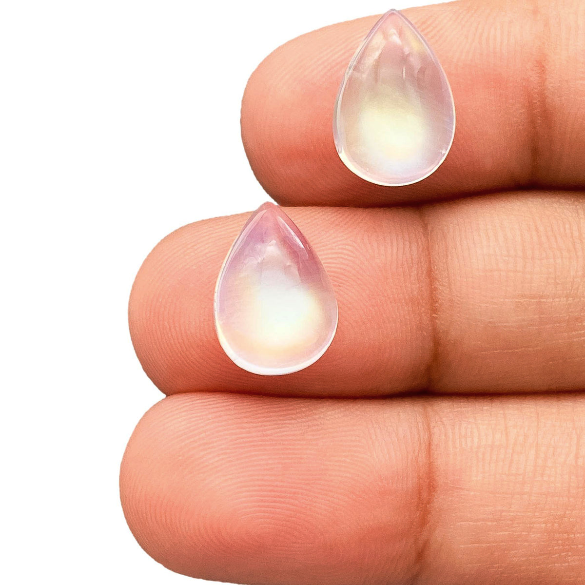 6.97cttw | Blue Pear Shape  Diamond Matched Pair - Modern Rustic Diamond