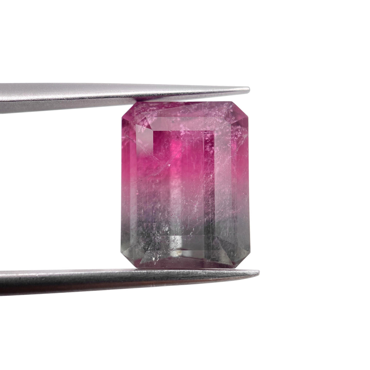 7.29ct |  Emerald Shape Step Cut Tourmaline - Modern Rustic Diamond