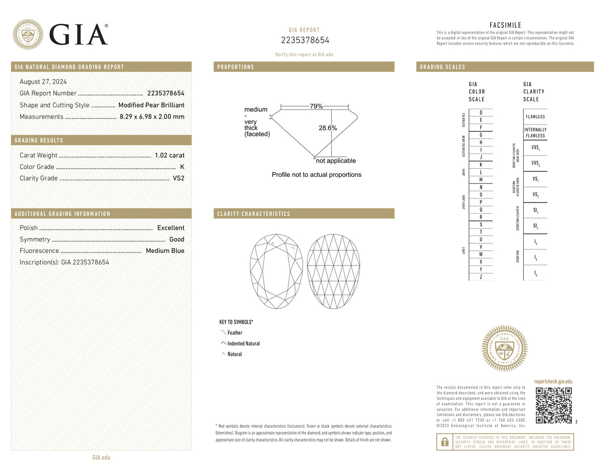 1.02ct | K/VS2 Pear Shape Rose Cut Diamond (GIA) - Modern Rustic Diamond