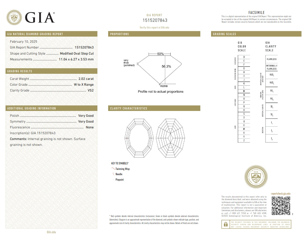 2.02ct | W-X/VS2 Oval Shape Step Cut Diamond (GIA) - Modern Rustic Diamond