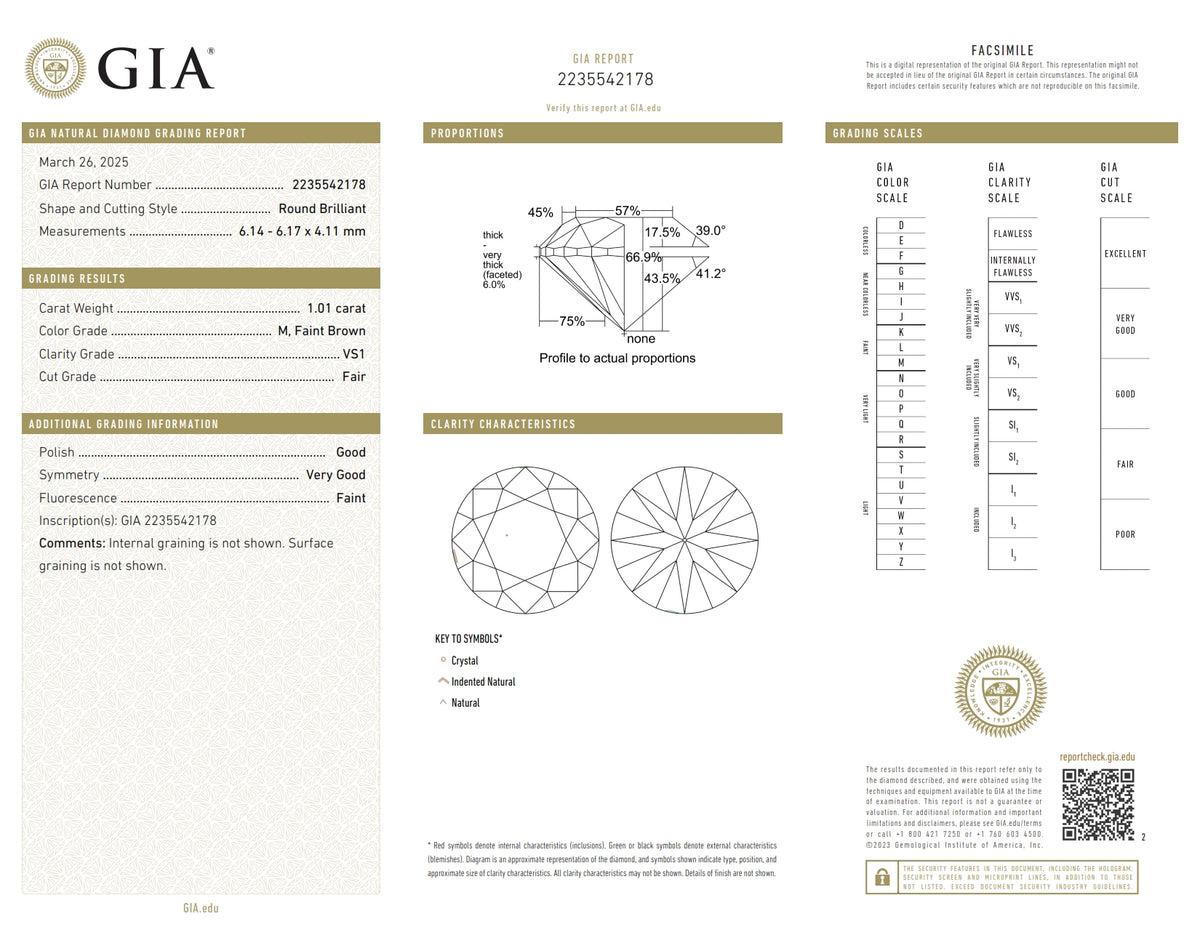 1.01ct | M/VS1 Round Shape Brilliant Cut Diamond (GIA) - Modern Rustic Diamond