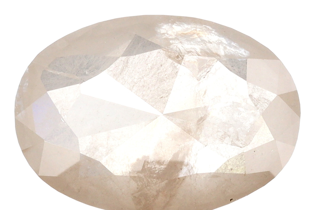 7.97ct | Salt & Pepper Oval Shape Brilliant Cut Diamond - Modern Rustic Diamond