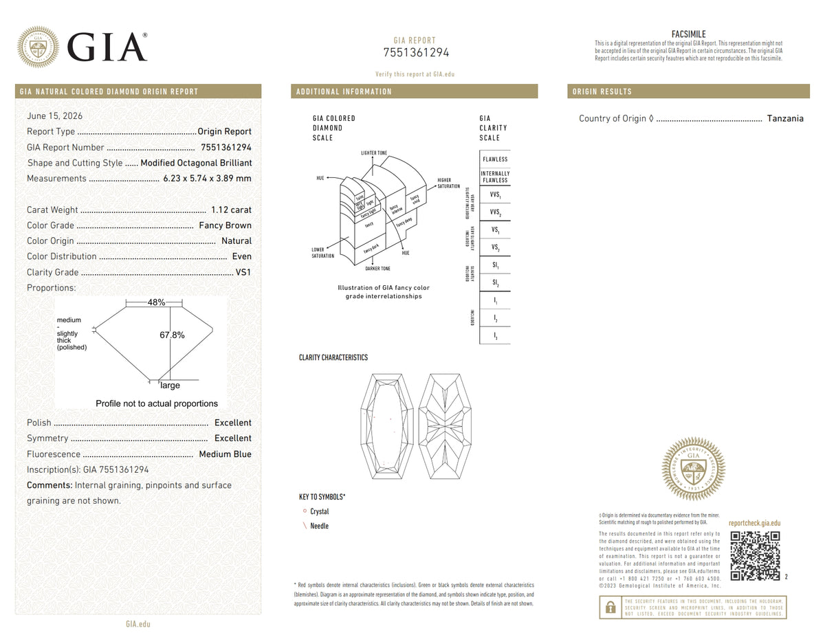 1.12ct | Fancy Brown VS1 Cushion Shape Old Mine Cut Diamond (GIA) - Modern Rustic Diamond