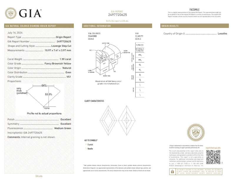 1.59ct | Champagne VS1 Lozenge Shape Step Cut Diamond (GIA) - Modern Rustic Diamond