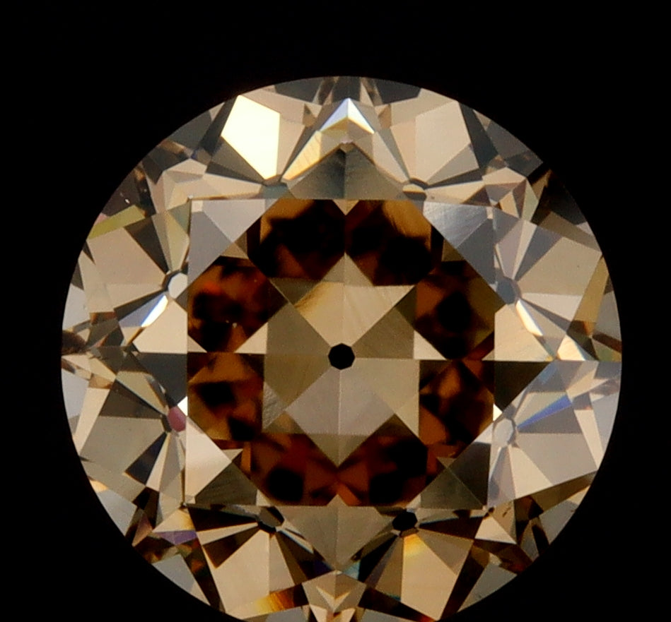 1.66ct | Cognac VVS Round Shape Old European Cut Diamond - Modern Rustic Diamond