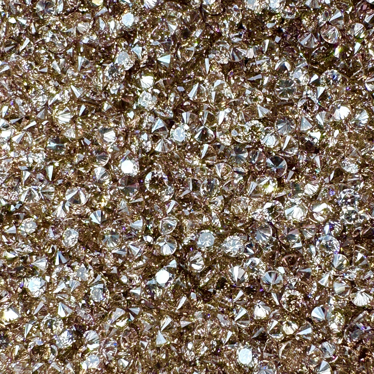 Cognac Diamond Round Brilliant Melee-Modern Rustic Diamond