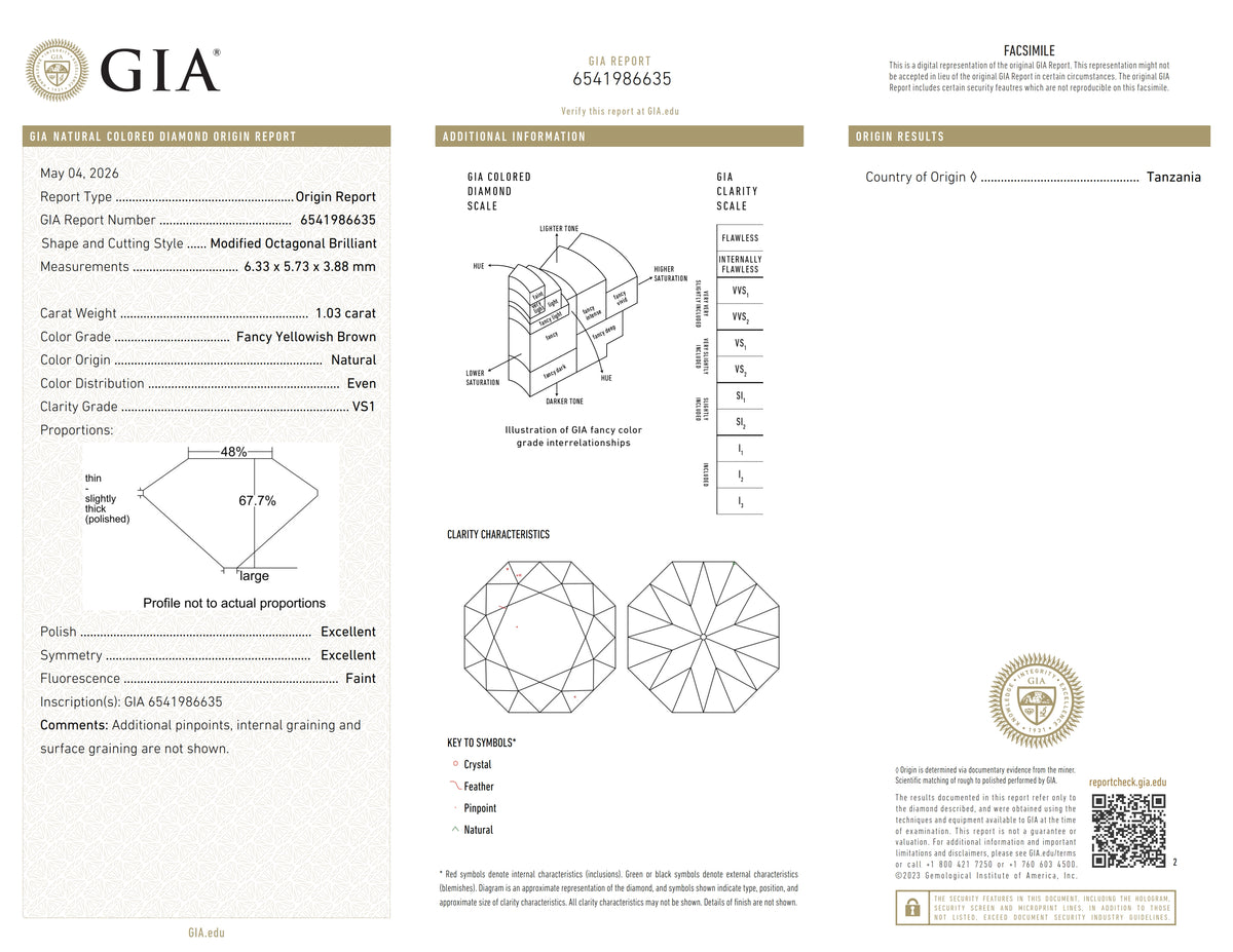 1.03ct | Champagne VS1 Old Miner Shape Old Mine Cut Diamond (GIA) - Modern Rustic Diamond