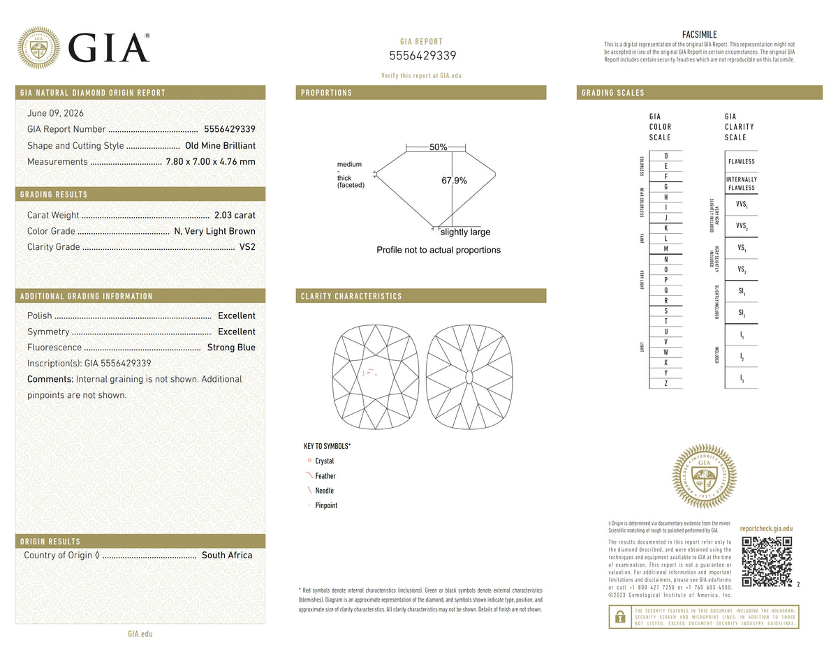 2.03ct | N/VS2 Cushion Shape Old Mine Cut Diamond (GIA) - Modern Rustic Diamond