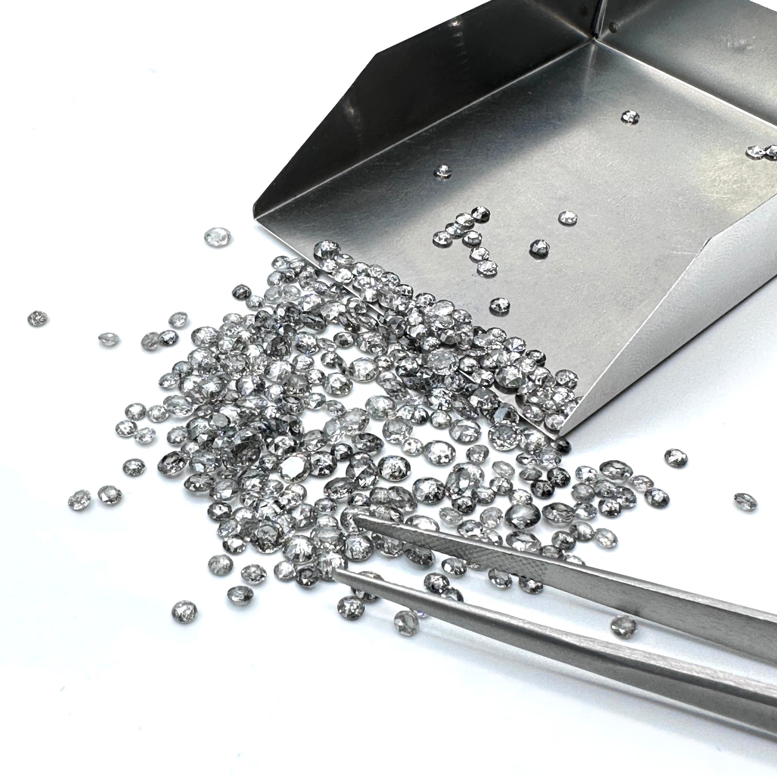 Salt & Pepper Diamond Rose Cut Melee