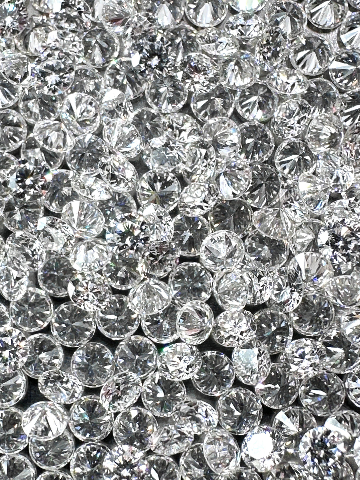 White Diamond Round Brilliant Melee F-G/SI1-SI2-Modern Rustic Diamond