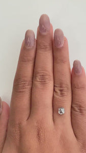 1.15ct | Salt & Pepper Cushion Shape Rose Cut Diamond - Modern Rustic Diamond