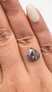 3.24ct | Rustic Pear Shape Rose Cut Diamond - Modern Rustic Diamond